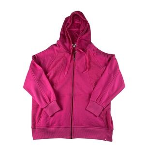 Joy Lab Women's Loose Fit Full Zip Sweatshirt Longer Length in Pink, Large